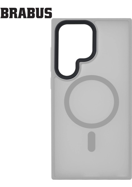 Samsung S23 Ultra Anti-Shock Magsafe Özellikli Kenarları Yumuşak Buzlu Mat Fall Silikon Kılıf