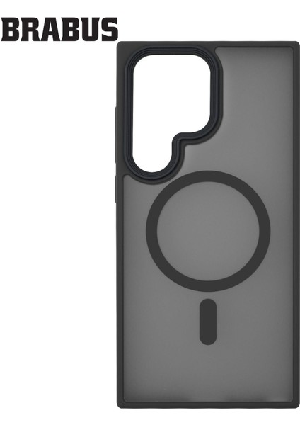 Samsung S23 Ultra Anti-Shock Magsafe Özellikli Kenarları Yumuşak Buzlu Mat Fall Silikon Kılıf