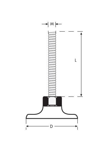 Rotil Ayak Alt 45 mm M12X40 fiyatları