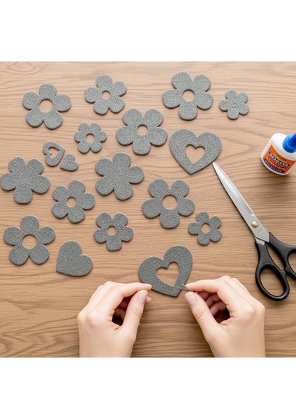 Gümüş Renkli Simli Eva Süngeri 20X30 cm 10'lu Paket 1.5 mm fiyatları