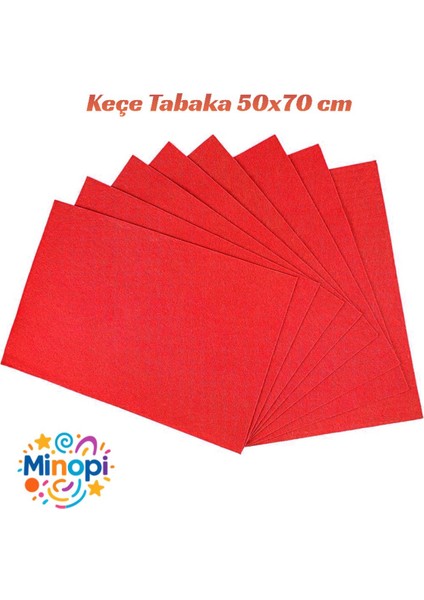Kırmızı Keçe Tabaka 10'lu Paket 50X70 cm - 1.5 mm Kalınlık