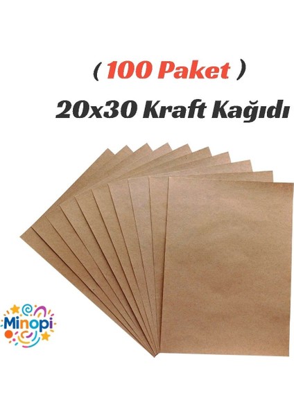 100 Paket Kraft Kağıt 90 gr Saman Kağıt 20X30 Paketi 100'LÜ