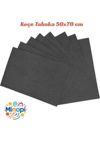 Siyah Keçe Tabaka 10'lu Paket 50X70 cm - 1.5 mm Kalınlık