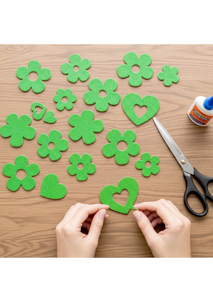 Yeşil Renkli Simli Eva Süngeri 50X70 cm 10'lu Paket 1.5 mm fiyatları