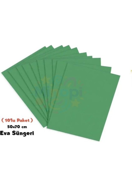 Yeşil Renkli Eva Süngeri 50X70 cm 10'lu Paket 1.5 mm