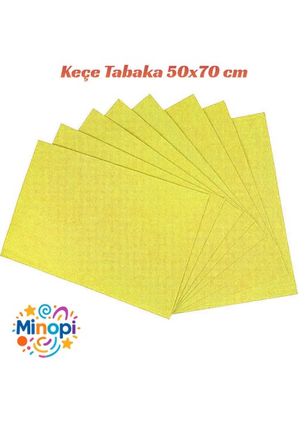 Sarı Keçe Tabaka 10'lu Paket 50X70 cm - 1.5 mm Kalınlık