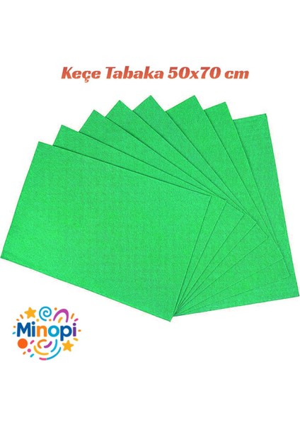 Yeşil Keçe Tabaka 10'lu Paket 50X70 cm - 1.5 mm Kalınlık