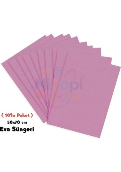 Pembe Renkli Eva Süngeri 50X70 cm 10'lu Paket 1.5 mm