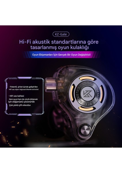 Kz Gale Kulak Içi Monitör Çift Mikrofonlu Oyuncu Kulaklığı modelleri
