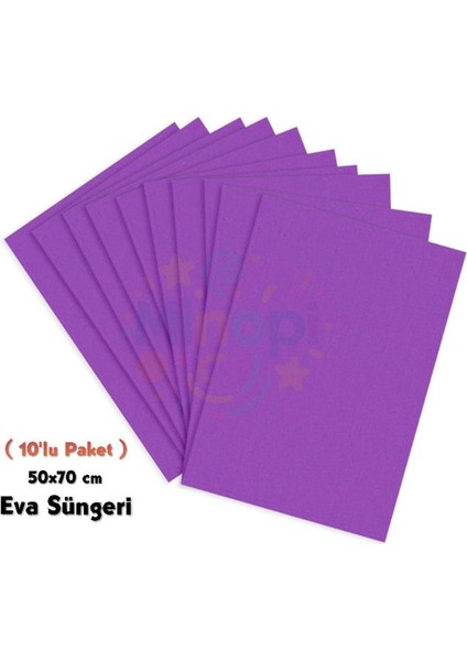 Mor Renkli Eva Süngeri 50X70 cm 10'lu Paket 1.5 mm