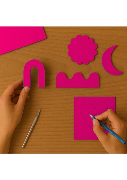 Fuşya Renkli Mukavva 18 Adet 35X50 cm Sert Karton Mukavva fiyatları