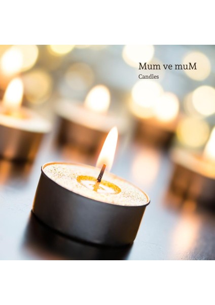 30 Lu Vanilya Kokulu Tealight Mum modelleri