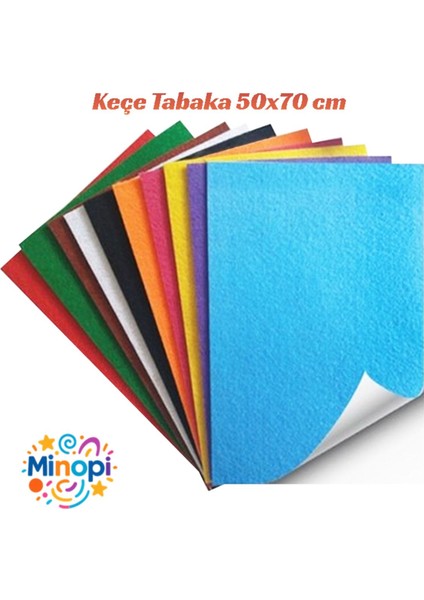 Yapışkanlı Keçe Tabaka 10'lu Paket 50X70 cm - 1.5 mm Kalınlık