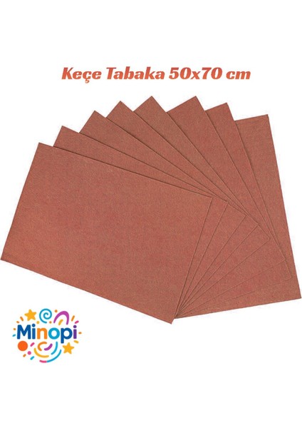 Kahverengi Keçe Tabaka 10'lu Paket 50X70 cm - 1.5 mm Kalınlık