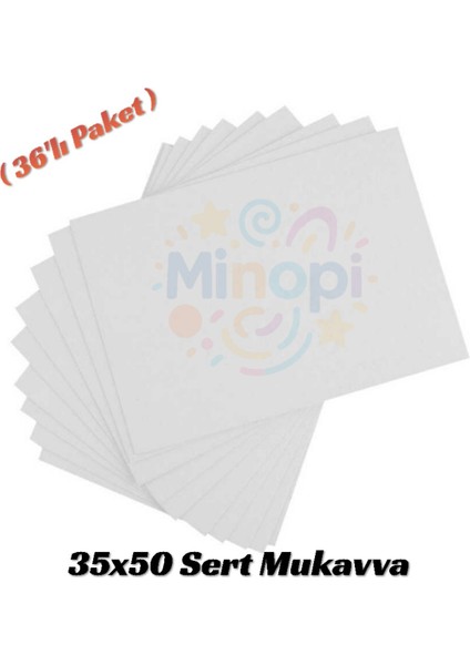 Beyaz Renkli Mukavva 36 Adet 35X50 cm Sert Karton Mukavva