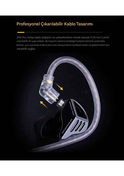 Kz Zvx Pro Saf Akustik Tasarım | Tamamen Metal Iem fiyatları