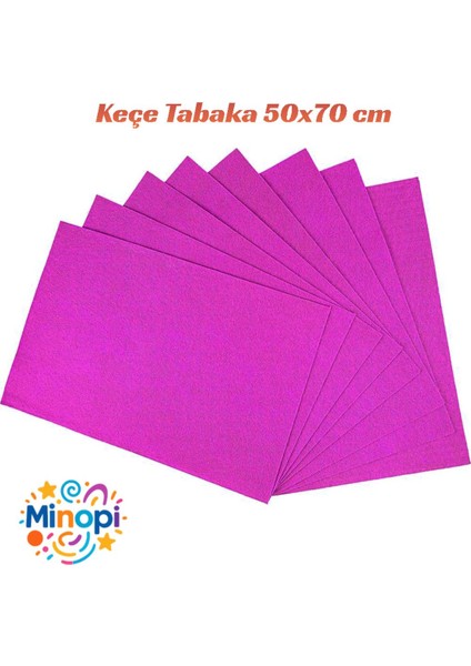Pembe Keçe Tabaka 10'lu Paket 50X70 cm - 1.5 mm Kalınlık