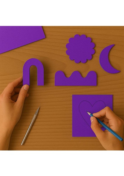 Mor Renkli Mukavva 6 Adet 50X70 cm Sert Karton Mukavva fiyatları