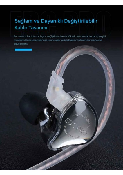 Kz Edc Pro 1dd Iem Kulak Içi Kulaklık Mikrofonlu fırsatları