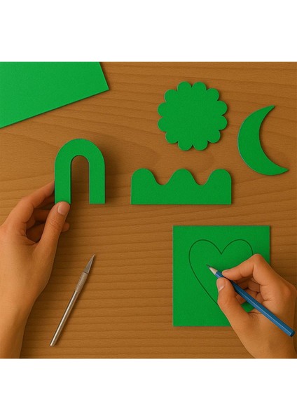 Koyu Yeşil Renkli Mukavva 6 Adet 50X70 cm Sert Karton Mukavva fiyatları