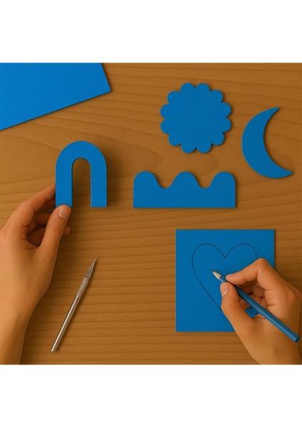 Koyu Mavi Renkli Mukavva 18 Adet 50X70 cm Sert Karton Mukavva fiyatları