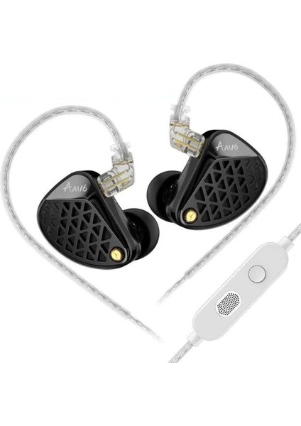 Kz AM16 16 Sürücü Profesyonel Hi-Fi Iem Kulak Içi Kulaklık (Bass Versiyon)