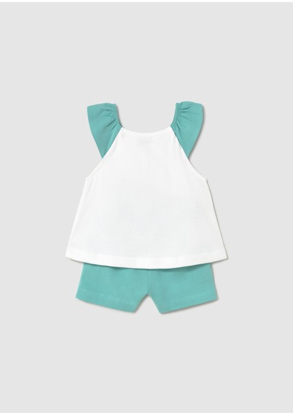 Kız Bebek Tişört Şort Takım Turkuaz 1234 fiyatları