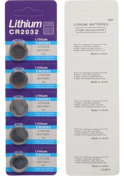Powermaster PM-9534 CR2032 3 Volt Lityum Para Pil (5'li Paket)