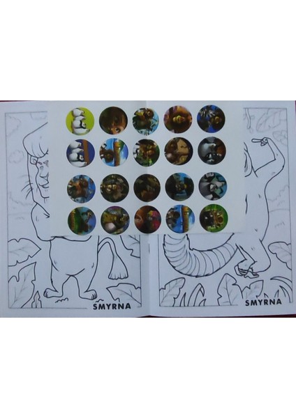 4 Adet Stickerli Boyama Kitabı ve 12 Li Tüp Kuru Boya Kalemi (Minecraft/madagaskar/toy S./süngerbob) indirimleri