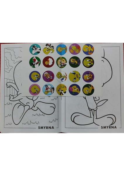 4 Adet Stickerli Boyama Kitabı ve 12 Li Tüp Kuru Boya Kalemi (Masha/lol/winnie/tweety) fiyatları