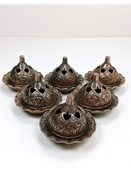 6 Lı Mini Eskitme Osmanlı Temalı Koyu Renk Lokumluk Sunum fiyatları