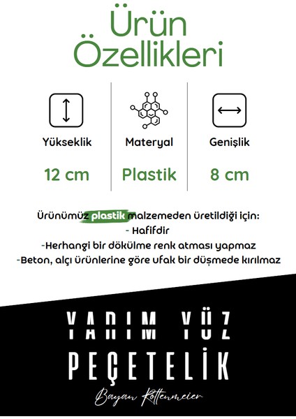 Yarım Yüz Peçetelik - Dekoratif Peçetelik fiyatları