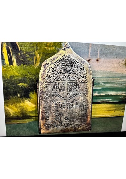 1900 Başları Bronz Ikona Açık Halde 30 cm 17,5 cm Ölçülerinde