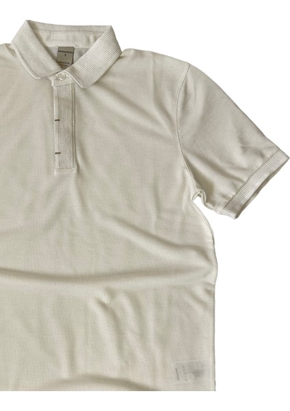 Beyaz Merserize Polo Yaka Tişört fırsatları