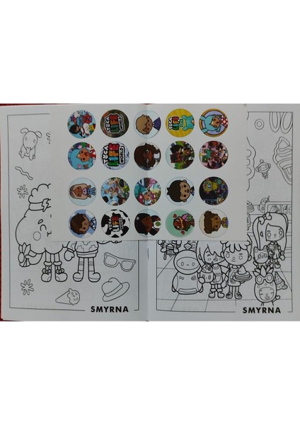 4 Adet Stickerli Boyama Kitabı ve 12 Li Tüp Kuru Boya Kalemi (Tom ve Jerry/sanriob/tocabocab/winx) modelleri