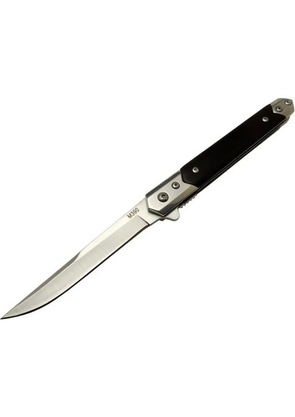 Zbr M390 1-36 Siyah Kamp Çakı 21CM - Yarı Otomatik, Siyah Sap, Kılıflı