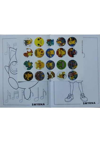 2 Adet Stickerli Boyama Kitabı ve 12 Li Kuru Boya Kalemi (Pocemon-B / Paw Patrol-A) modelleri