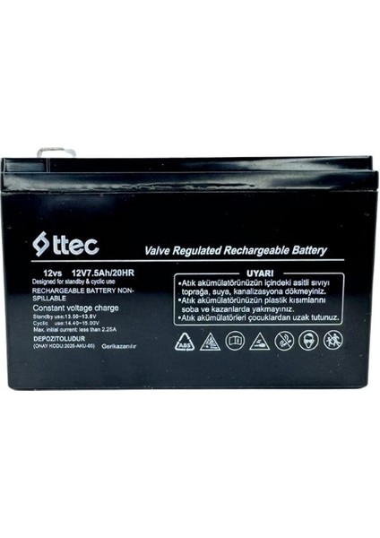 12 Volt 7.5AH Oyuncak Araba Aküsü 12V 7.5AH Akü