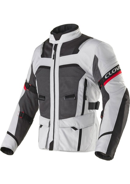 Ventouring-4 Wp Korumalı Motosiklet Montu Gri Siyah Kırmızı