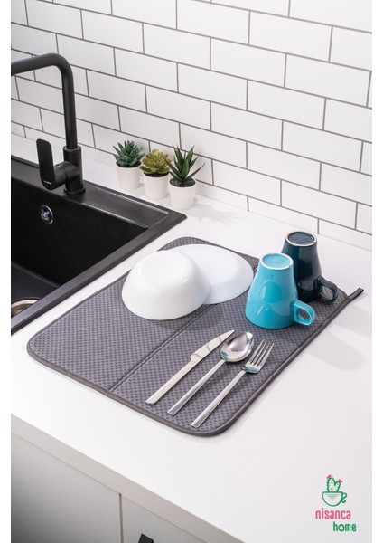 Mikrofiber Bulaşık Kurutma Matı Tezgah Üstü Kurutma Havlusu Kurutma Örtüsü Süper Emici Bulaşıklık modelleri