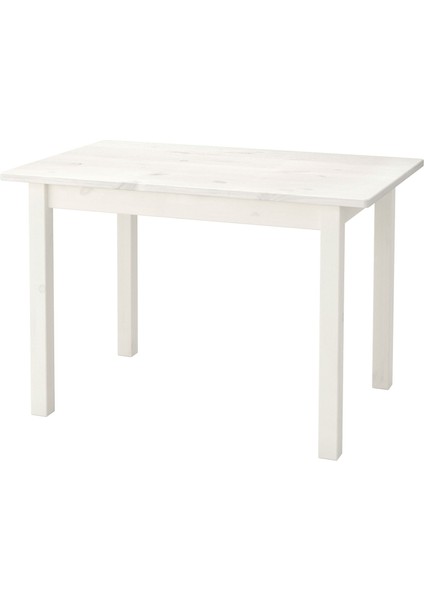 Sundvık Masa 76 x 50 cm Beyaz Masif Çam Dayanıklı Çocuk Odası Için Ideal