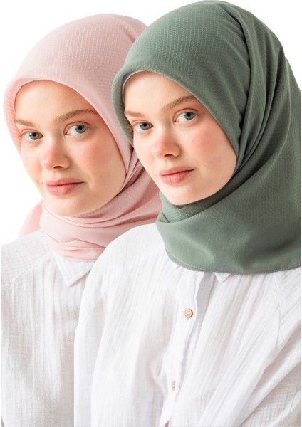 2 Adet Soft Pamuk Jakarlı Eşarp – Doğal Dokulu, Hafif ve Nefes Alan Kumaş- Bambu Kraş Eşarp Yumuşak Dokulu Düz Renk Eşarp, Tesettür Eşarp