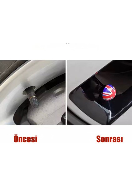 Mını Union Jk Jant Sibop Kapak Seti 4'lü R50 R53 R56 R60 F55 F56 F60 modelleri