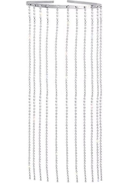 Sallantılı Pırlanta Taşlı Saç Tacı - 11 Şeritli fırsatları