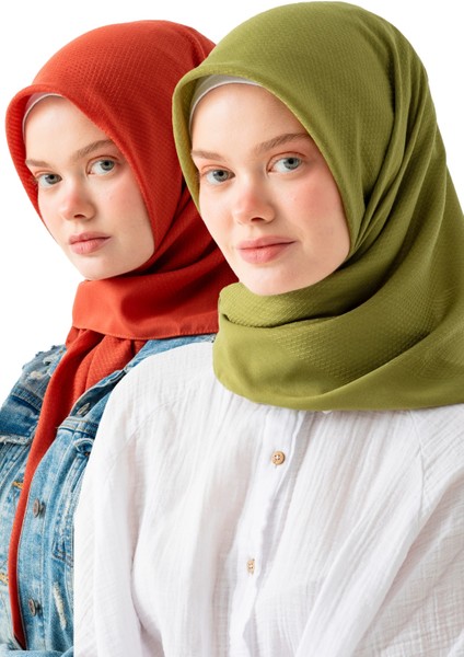 2 Adet Soft Pamuk Jakarlı Eşarp – Doğal Dokulu, Hafif ve Nefes Alan Kumaş- Bambu Kraş Eşarp Yumuşak Dokulu Düz Renk Eşarp, Tesettür Eşarp