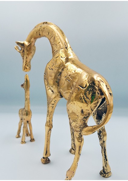 Pirinç Zürafa ve Yavrusu (El Yapımı Ağır Üründür) fırsatları