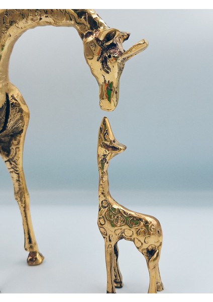 Pirinç Zürafa ve Yavrusu (El Yapımı Ağır Üründür) indirimleri