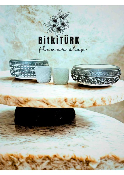 4 Lü Beton Ring , Bonsai , 2 Kaktüs Saksısı Seti fiyatları
