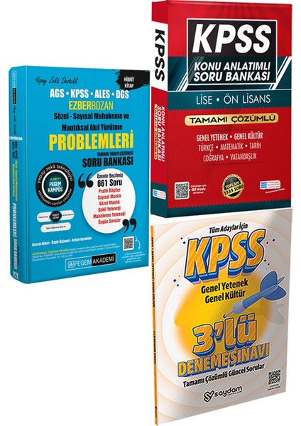 Ezberbozan Muhakeme ve Mantıksal Akıl Yürütme Problemleri Soru - Konu Ant. Soru ve 3 Deneme