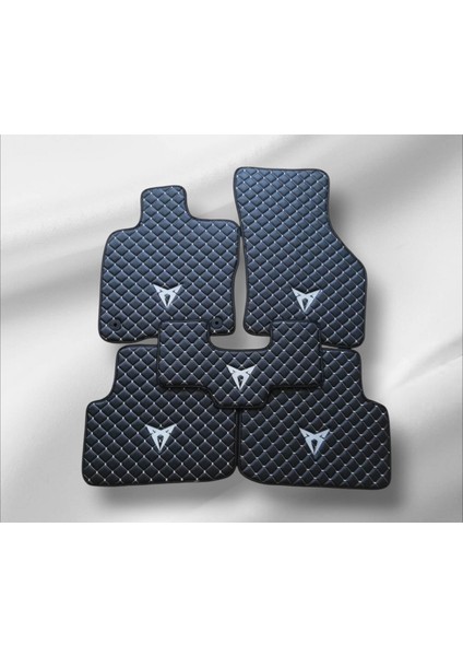 Cupra Leon 1,5 Etsı Uyumlu 2023-2024 Baklava Desen Gri Dikişli Deri Oto Paspas Takım 5 Li Set fiyatları